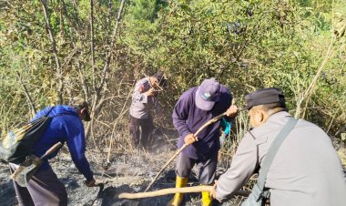 Sinergitas-Polisi-bersama-TNI-dan-RPH-Berhasil-Padamkan-Api-di-Gunung-Lawu-Petak-39-Ngawi