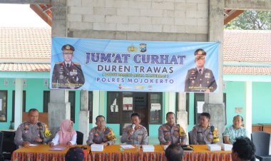 Melalui-Jumat-Curhat,-Polres-Mojokerto-Ajak-Masyarakat-Untuk-Sukseskan-Pemilu-2024