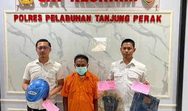 Polres-Tanjungperak-Berhasil-Amankan-Seorang-Residivis-Curanmor-yang-Beraksi-di-Pasar-Wonokusumo