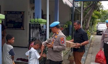 Hari-Bhayangkara-Ke-78,-Si-Propam-Polresta-Sidoarjo-Berbagi-di-Panti-Asuhan