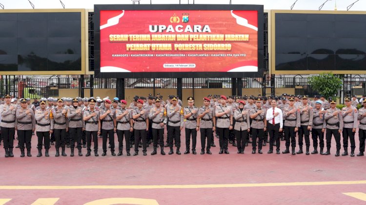 Sertijab-Pejabat-Utama-dan-Pelantikan-Kasat-PPA-PPO-di-Polresta-Sidoarjo