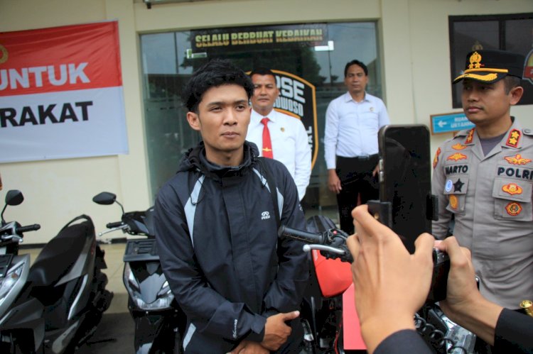 Hati Riang Korban Curanmor Saat Polres Bondowoso Temukan dan Kembalikan Motor yang Hilang