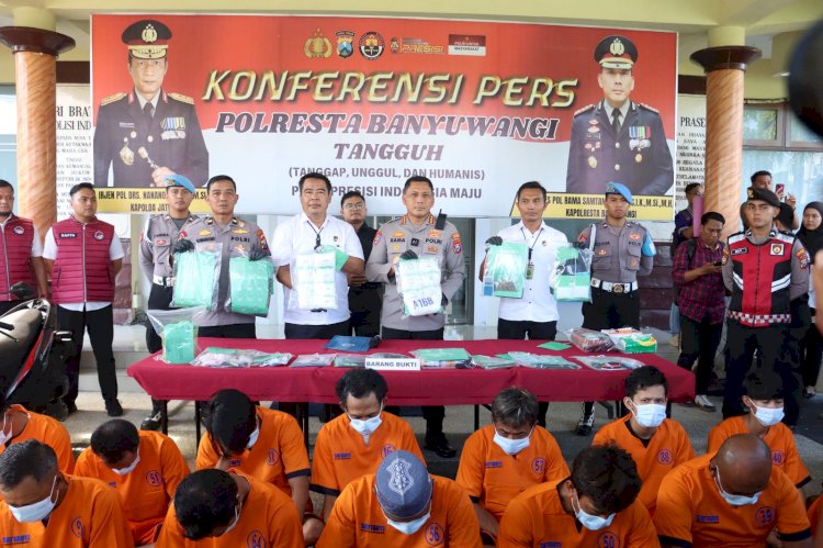 Polresta Banyuwangi Berhasil Ungkap Kasus Narkoba Sita 2 Kilogram Sabu