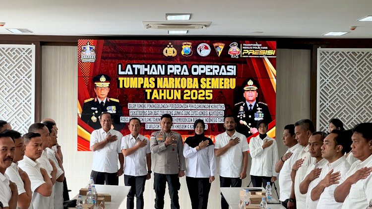 Gelar Latpraops, Polresta Sidoarjo Matangkan Operasi Tumpas Narkoba Semeru 2025