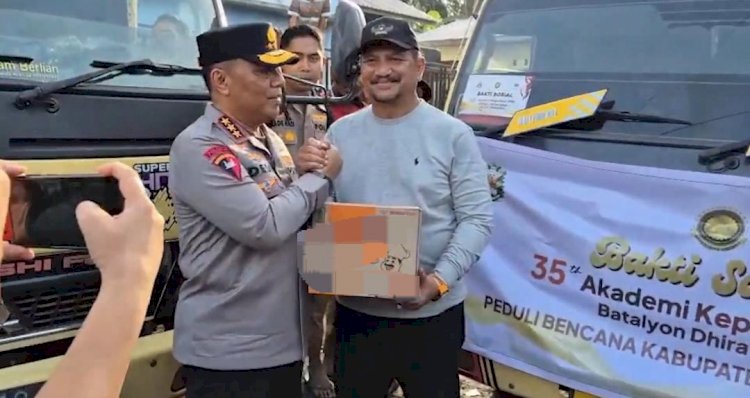 Kapolri Tinjau Aceh Tamiang dan Salurkan Bantuan Kemanusiaan dari Batalyon Dhira Brata Akpol 1990